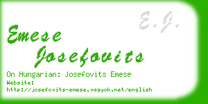 emese josefovits business card